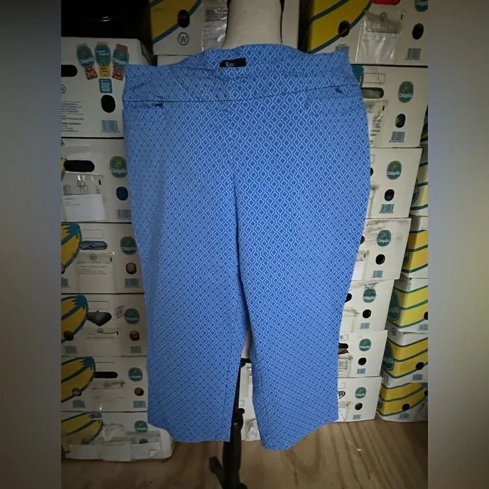 Kim Rogers  Blue Patterned Pants